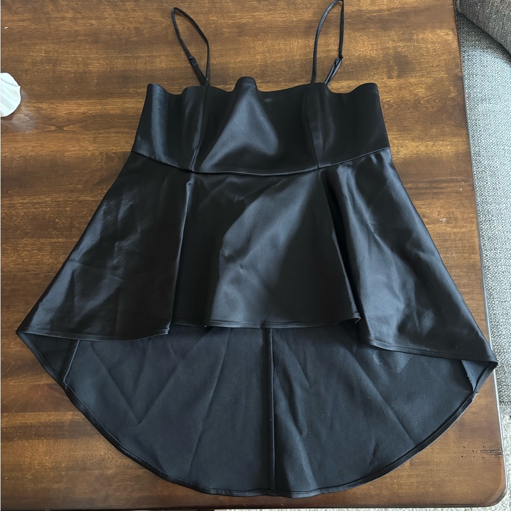Black Strapless Peplum Top White House Black Market New with Tags Size 2